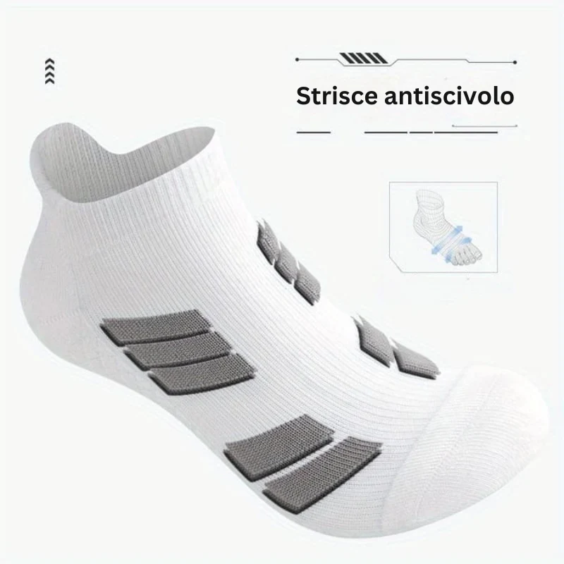SwiftStep - Calzini Sportivi Traspiranti Con Strisce Antiscivolo - Image 2