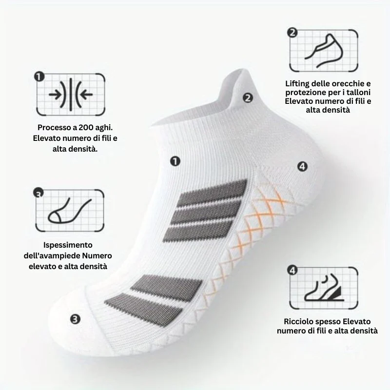 SwiftStep - Calzini Sportivi Traspiranti Con Strisce Antiscivolo - Image 6