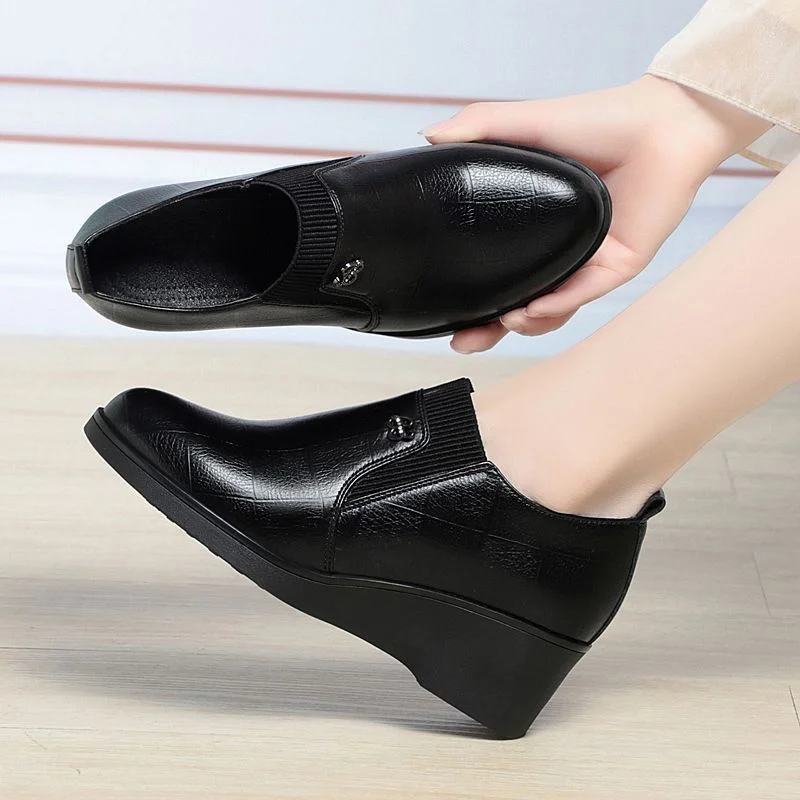 Switolina - Scarpe Alla Moda Con Zeppa In Pelle - Image 5