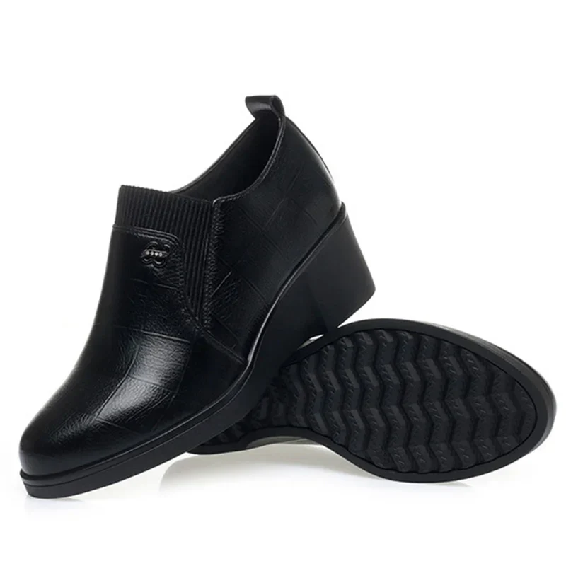 Switolina - Scarpe Alla Moda Con Zeppa In Pelle - Image 8
