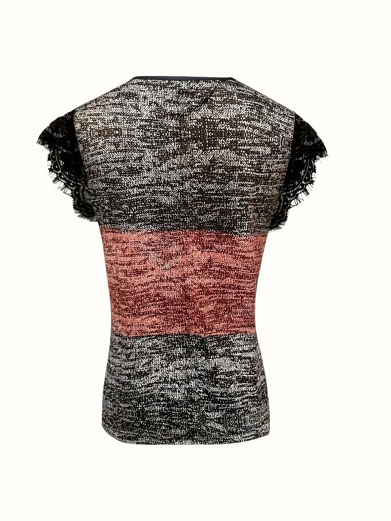 Sydona - Maglietta Casual a Maniche Corte Con Colletto in Pizzo - Image 4