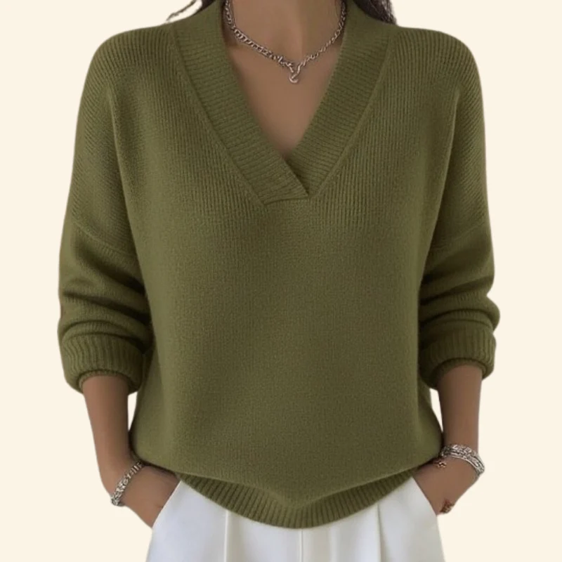 Taleena - Maglione Con Scollo a V e Maniche Lunghe - Image 3