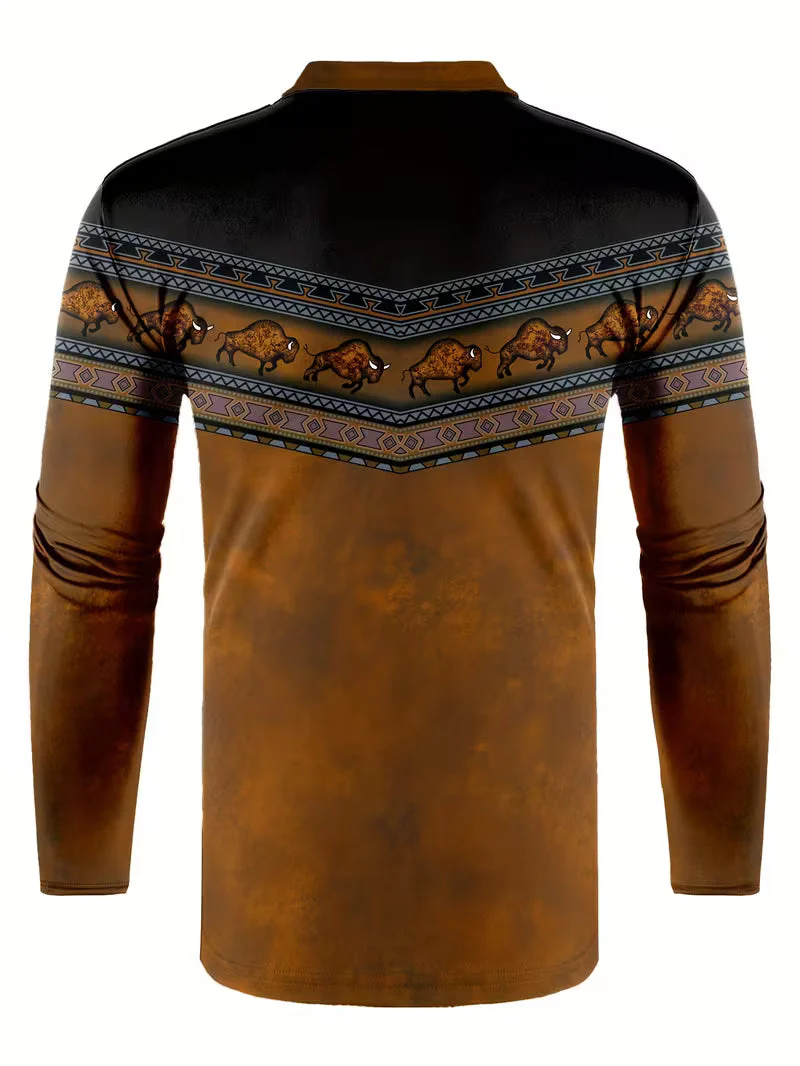 Tamas - Polo Casual Vintage Con Stampa 3D a Colori - Image 11