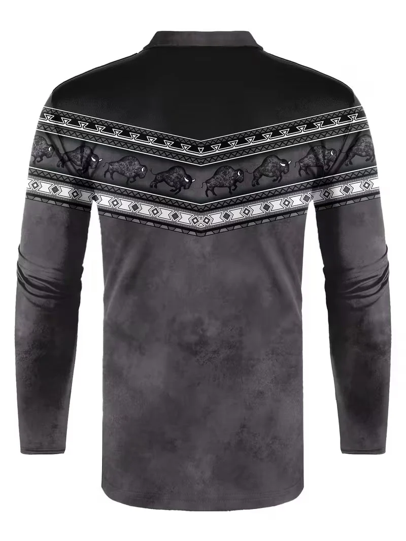 Tamas - Polo Casual Vintage Con Stampa 3D a Colori - Image 12