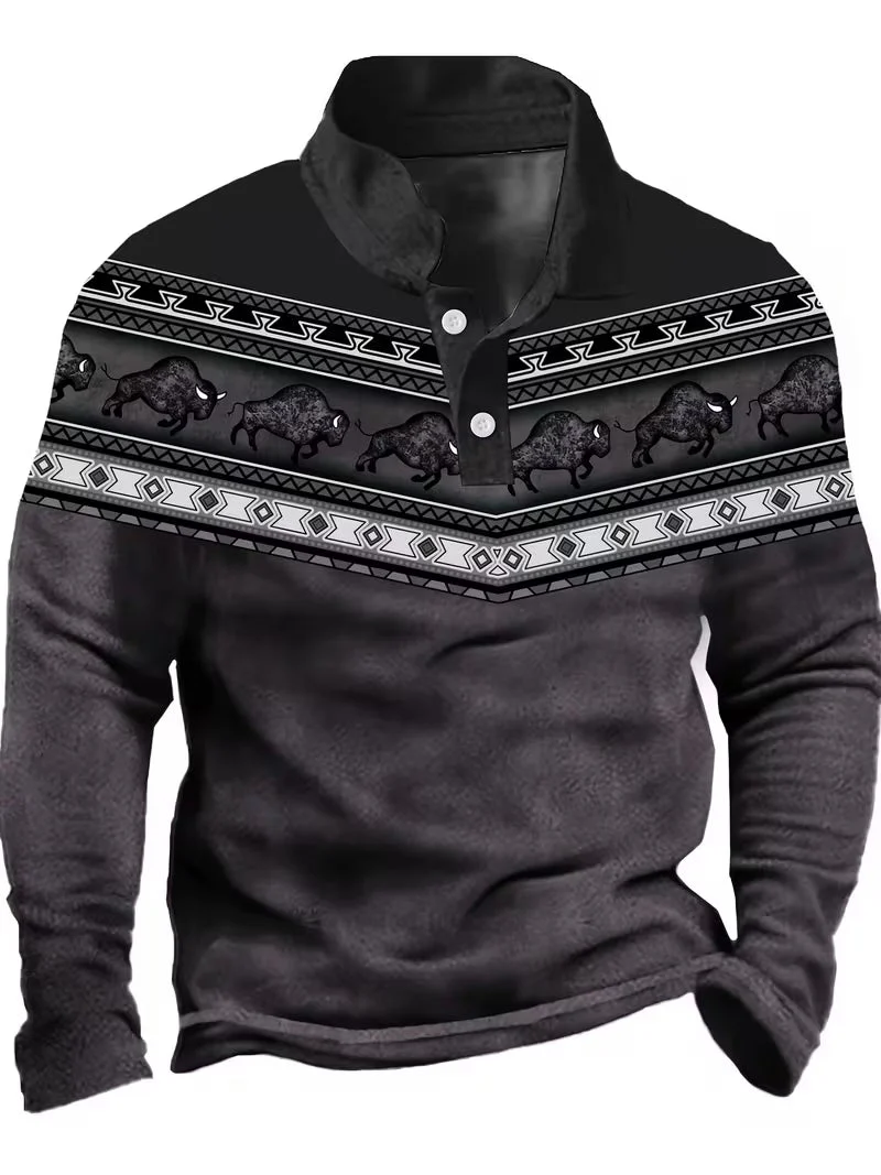 Tamas - Polo Casual Vintage Con Stampa 3D a Colori - Image 4