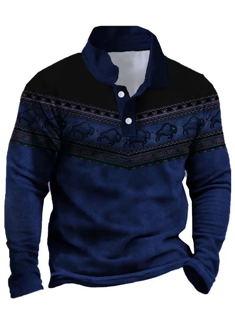 Tamas - Polo Casual Vintage Con Stampa 3D a Colori - Image 5