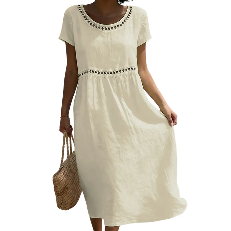 Tarsha - Elegante Abito Midi in Lino - Image 6