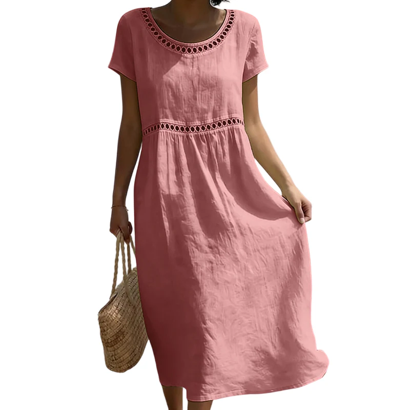 Tarsha - Elegante Abito Midi in Lino - Image 7