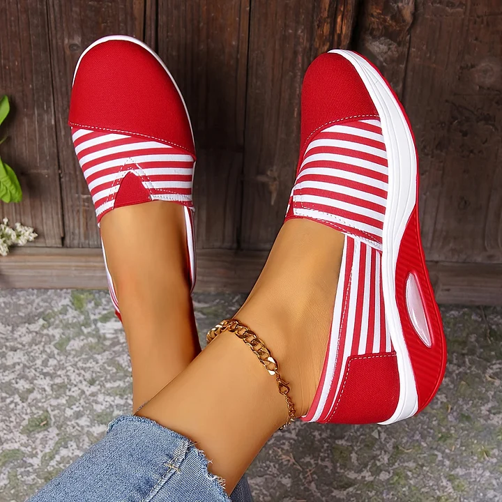 Tasha - Comodità Righe Scivolare Su Ortopediche Scarpe Da Ginnastica - Image 3