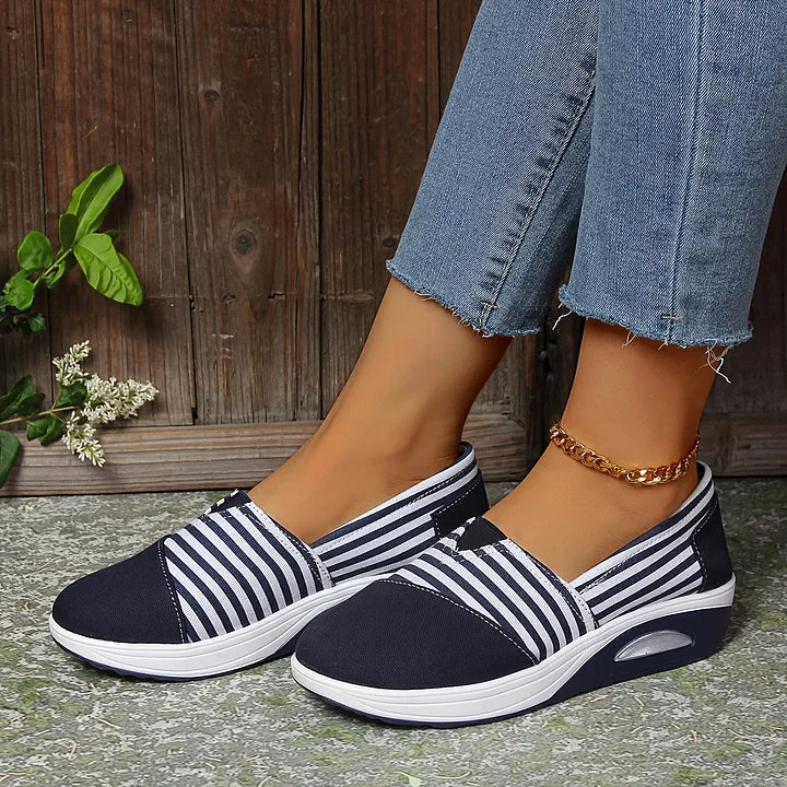 Tasha - Comodità Righe Scivolare Su Ortopediche Scarpe Da Ginnastica - Image 7