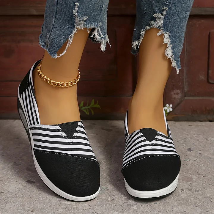 Tasha - Comodità Righe Scivolare Su Ortopediche Scarpe Da Ginnastica - Image 8