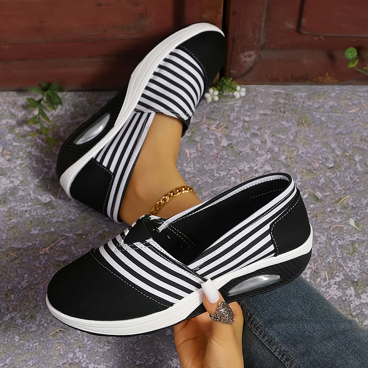 Tasha - Comodità Righe Scivolare Su Ortopediche Scarpe Da Ginnastica - Image 9