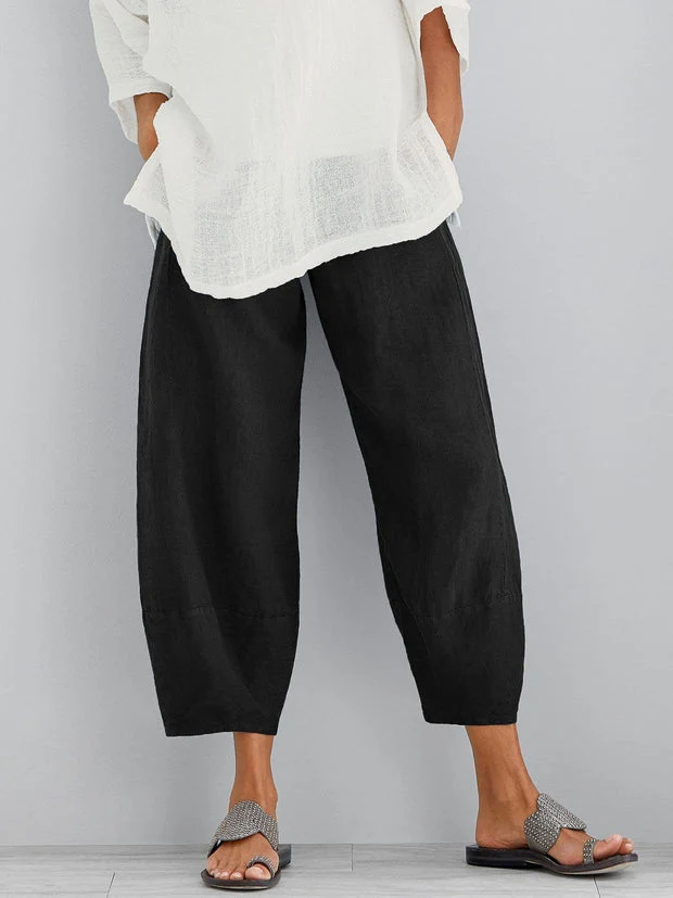 Taylah - Pantaloni in Lino Dalla Vestibilità Ampia - Image 3