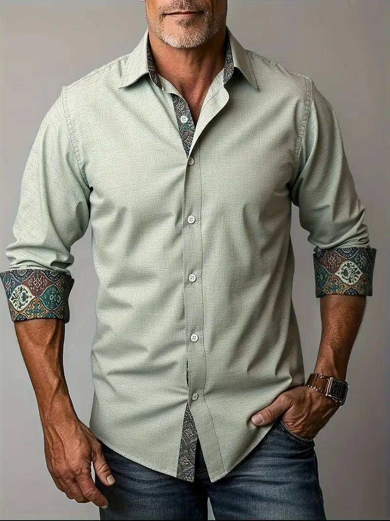 Teodoro - Camicia a Maniche Lunghe Con Bottoni - Image 2
