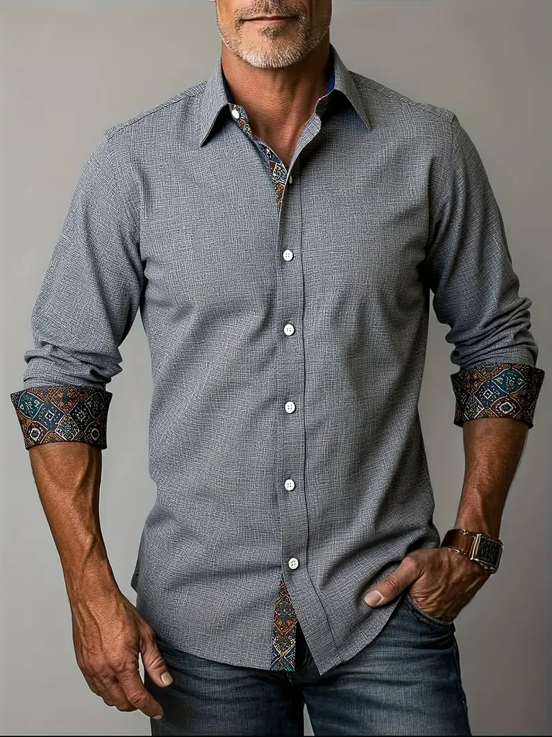 Teodoro - Camicia a Maniche Lunghe Con Bottoni - Image 5