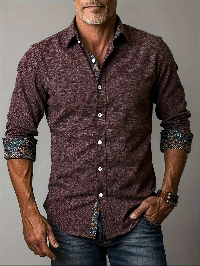 Teodoro - Camicia a Maniche Lunghe Con Bottoni - Image 7