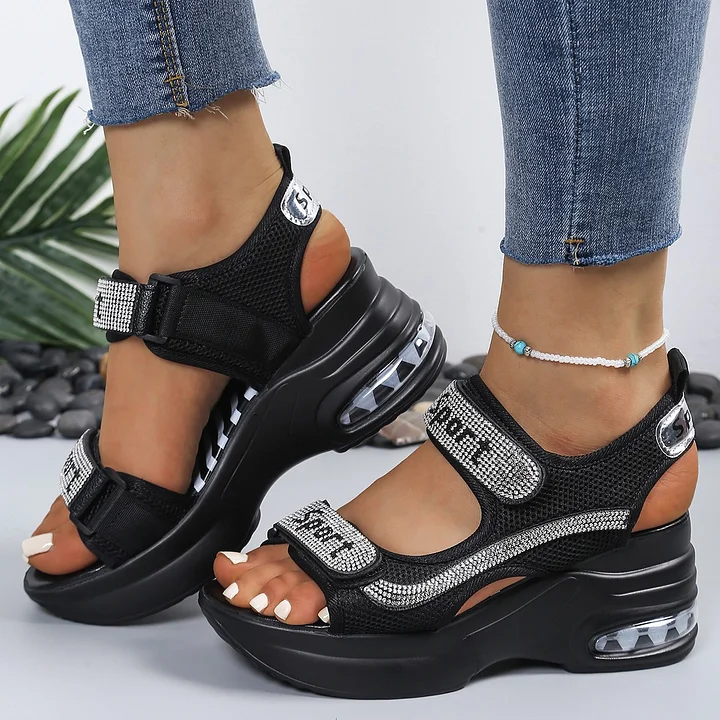Terezie - Sandali Ortopedici Alla Moda Con Cristalli - Image 3