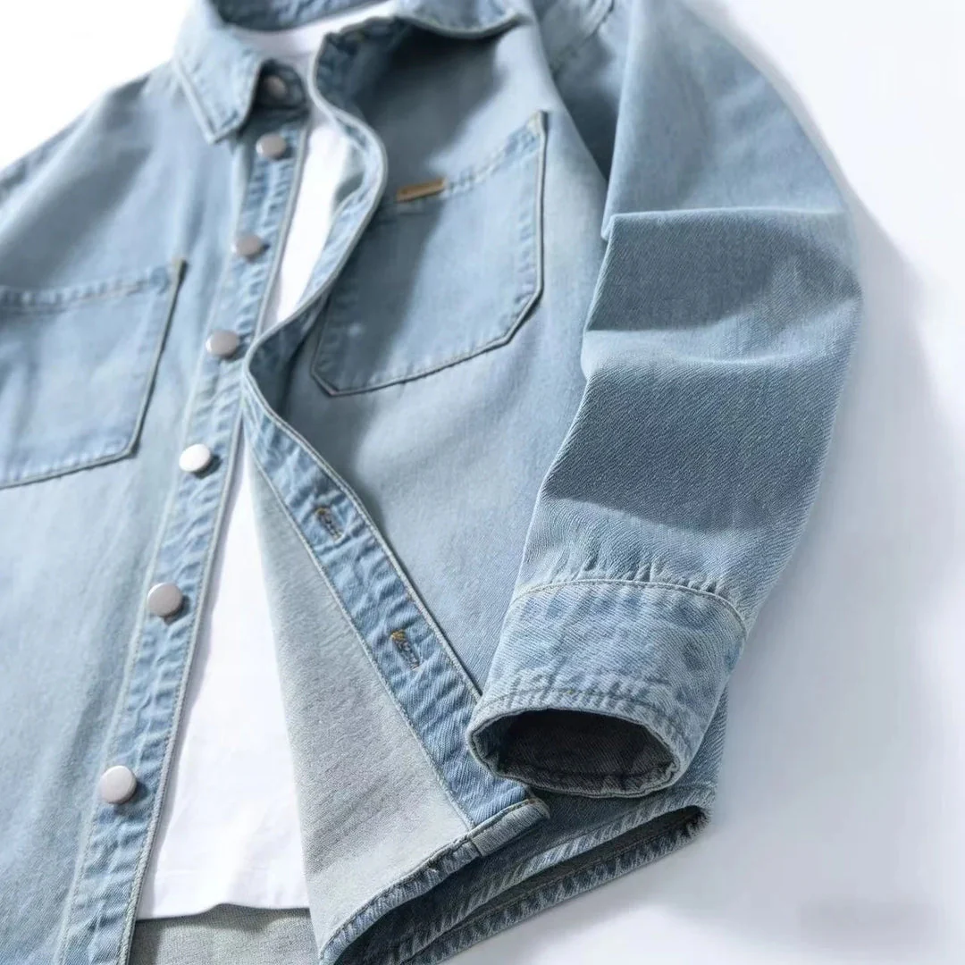 Tharaka - Camicia Oversize in Denim Ironside - Image 6
