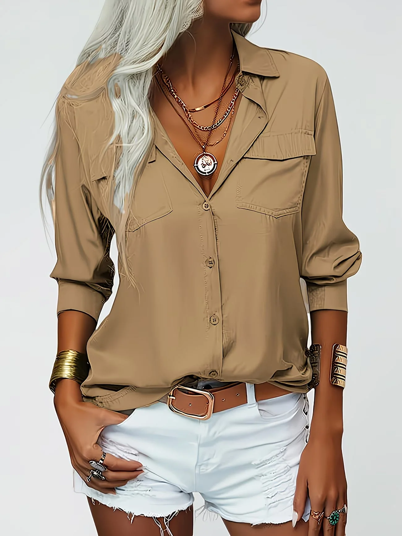 Tierna - Camicia a Maniche Lunghe Con Bottoni - Image 11