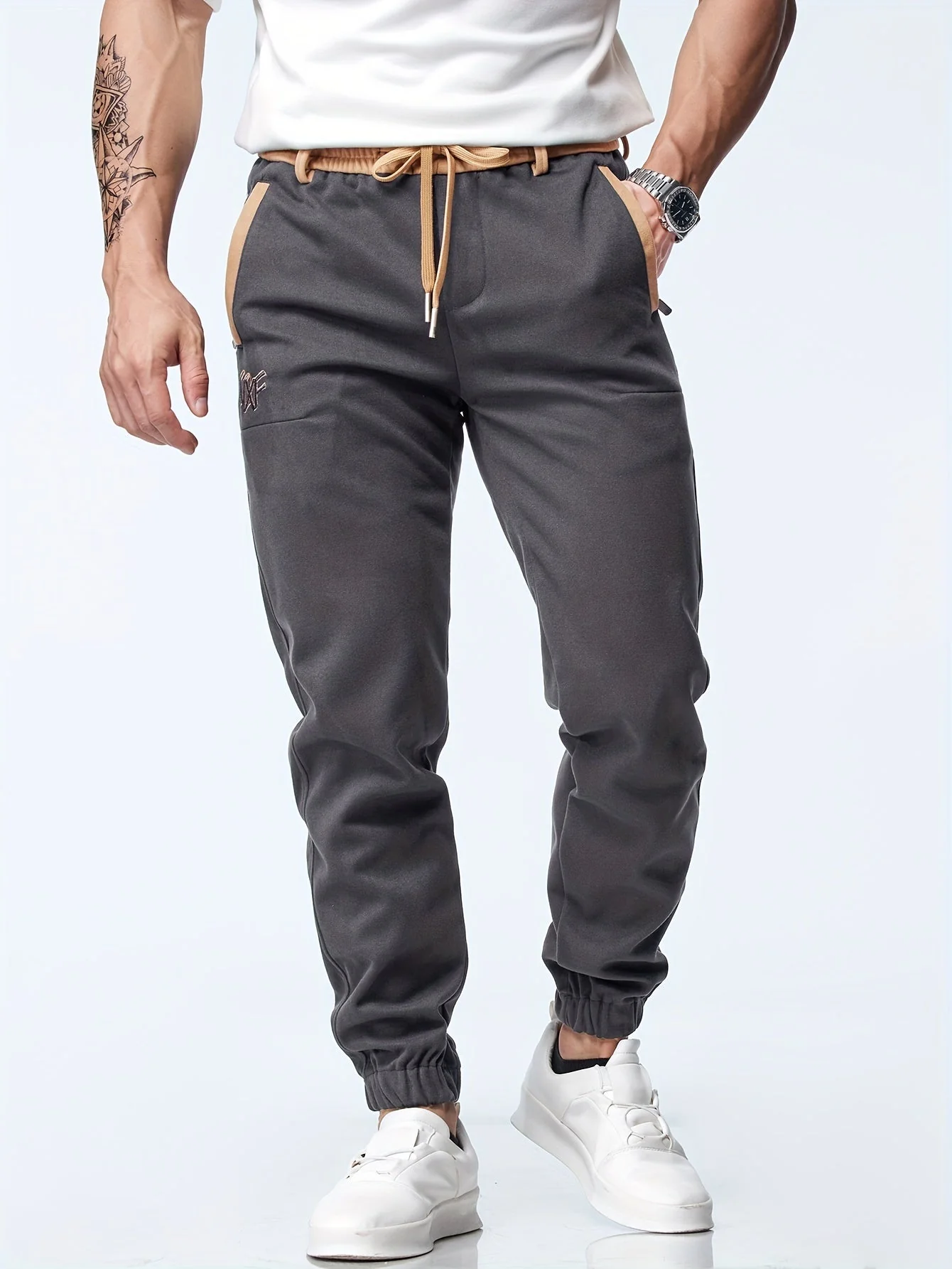 Timothy - Pantaloni Casual Alla Con Elastico In Vita - Image 6