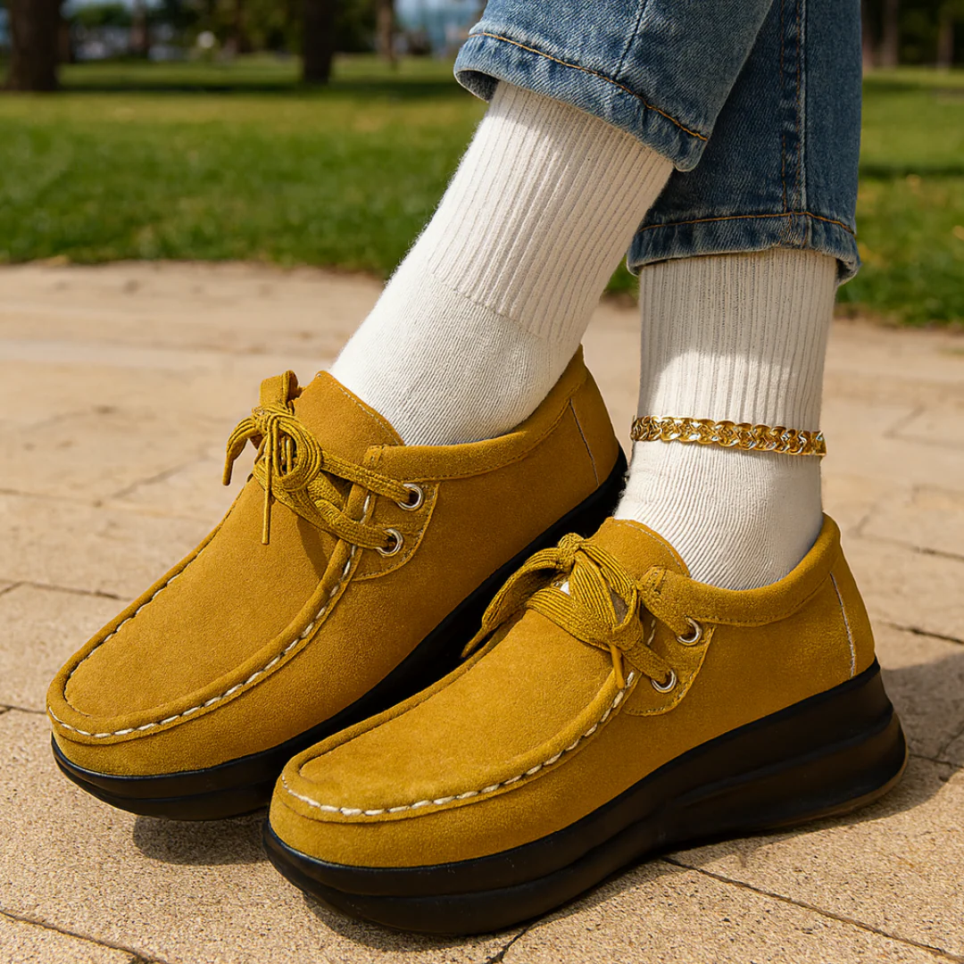 Tonja – Scarpa Stringate In Pelle Scamosciata Con Suola Antiscivolo - Image 9