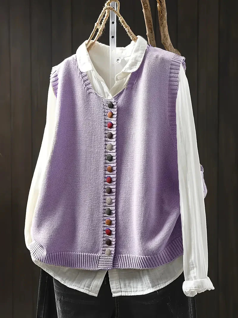 Toriana - Gilet Lavorato a Maglia Senza Maniche - Image 5