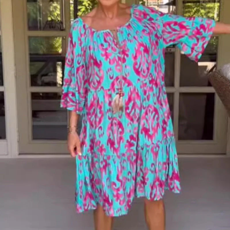 Toula - Elegante Abito Midi Dal Taglio Ampio - Image 3
