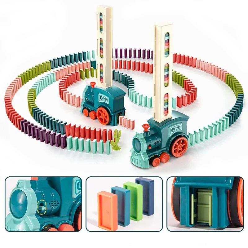 TrackMaster - Set Automatico di Trenini Domino Montessori - Image 3