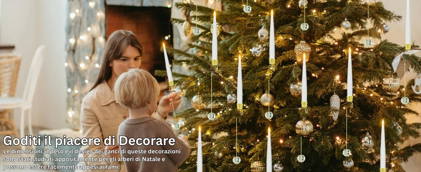 TreeLume - Candele LED Per Albero Di Natale Con Gancio a Sfera Di Cristallo - Image 11