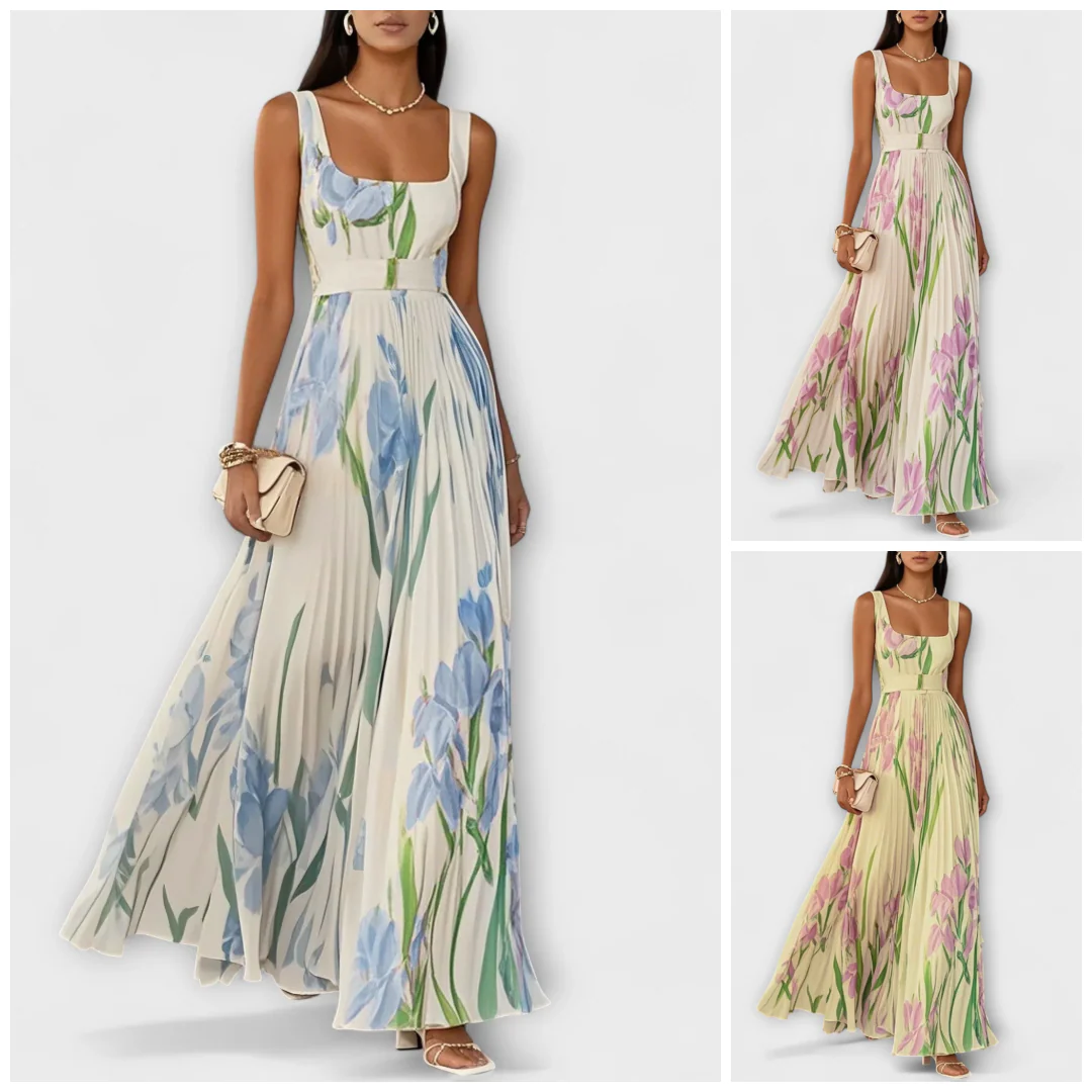 Tressa - Elegante Abito Senza Maniche a Fiori - Image 8