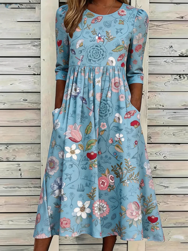 Udeshani - Abito Con Stampa Floreale
