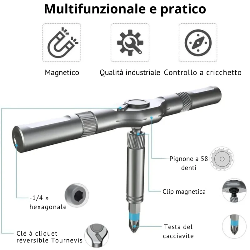 UltraFix - Kit Di Strumenti Per Cacciaviti a Cricchetto 24 in 1 - Image 7