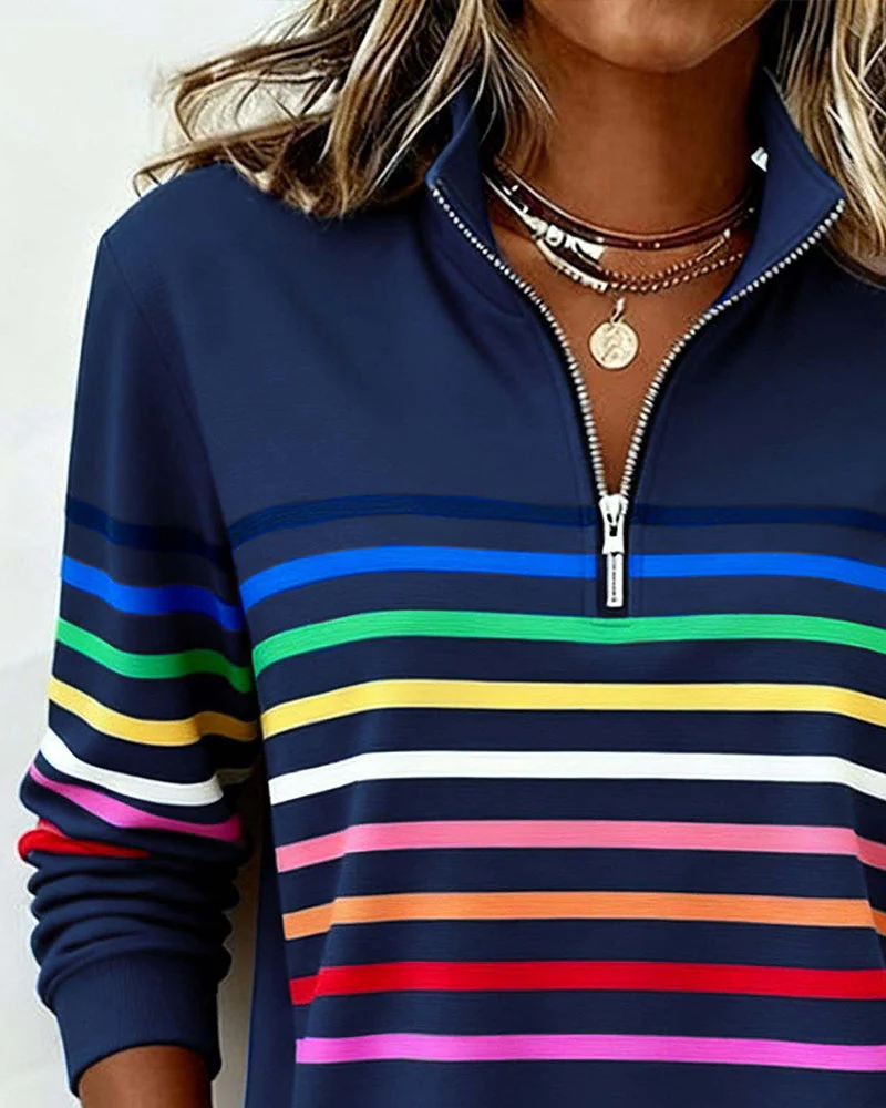Uschi - Elegante Maglione Con Zip a Un Quarto - Image 5
