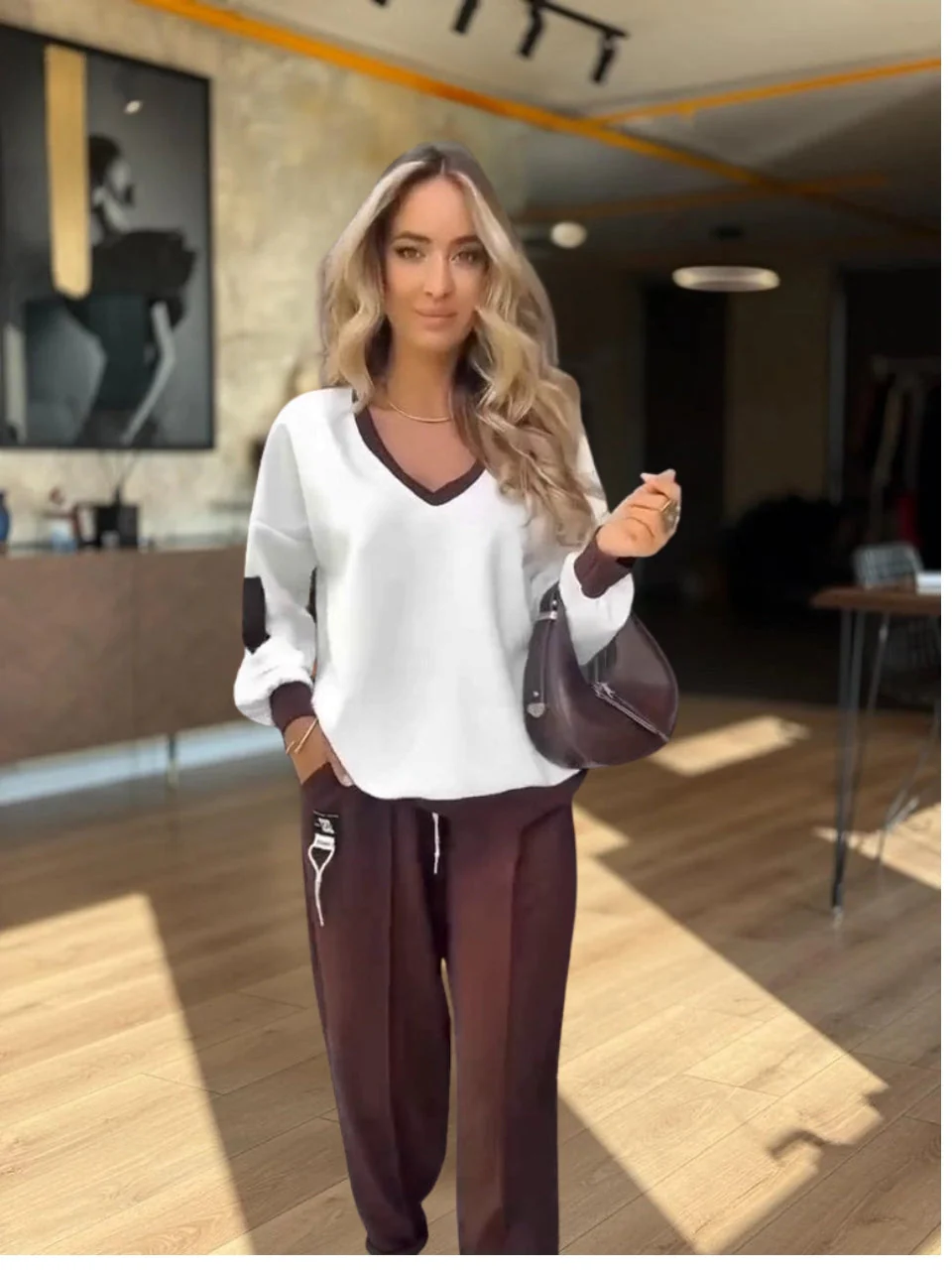 Valene - Pantaloni Casual Con Elastico In Vita E Tasche