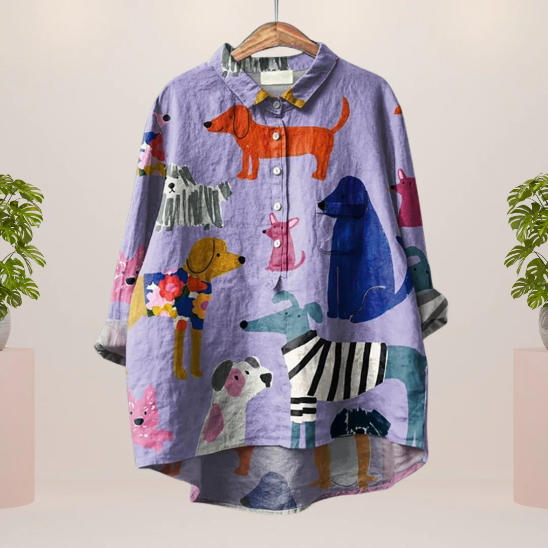 Vanya - Camicia Alla Moda con Stampa Artistica - Image 2