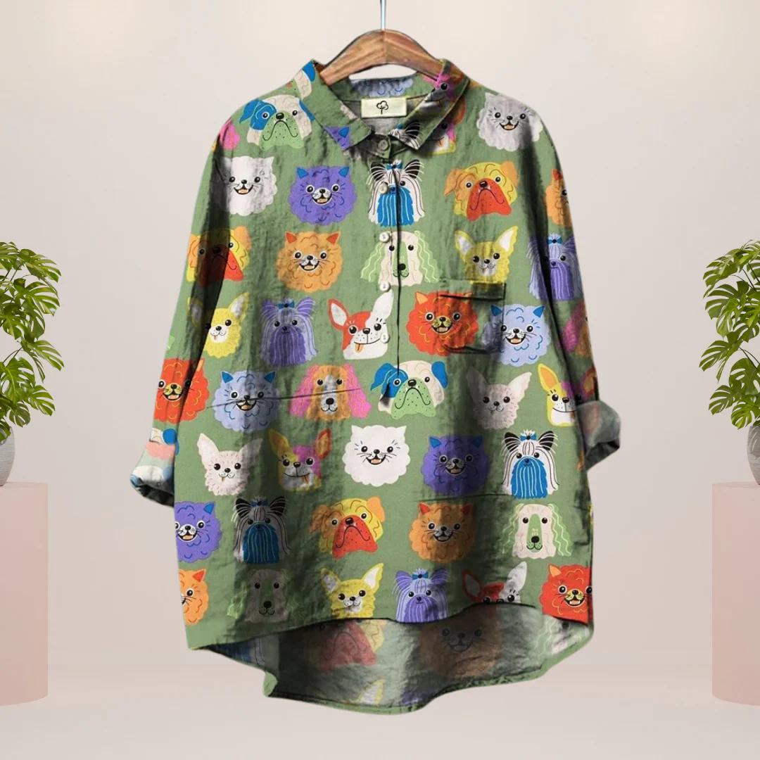 Vanya - Camicia Alla Moda con Stampa Artistica - Image 4