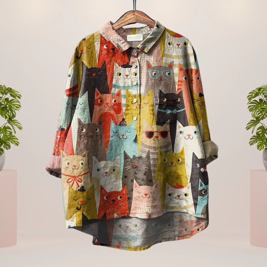 Vanya - Camicia Alla Moda con Stampa Artistica - Image 5