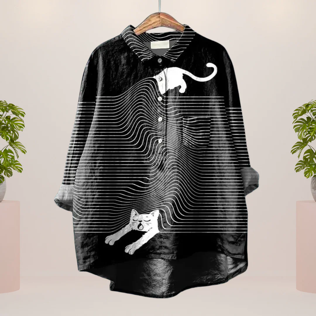 Vanya - Camicia Alla Moda con Stampa Artistica - Image 7