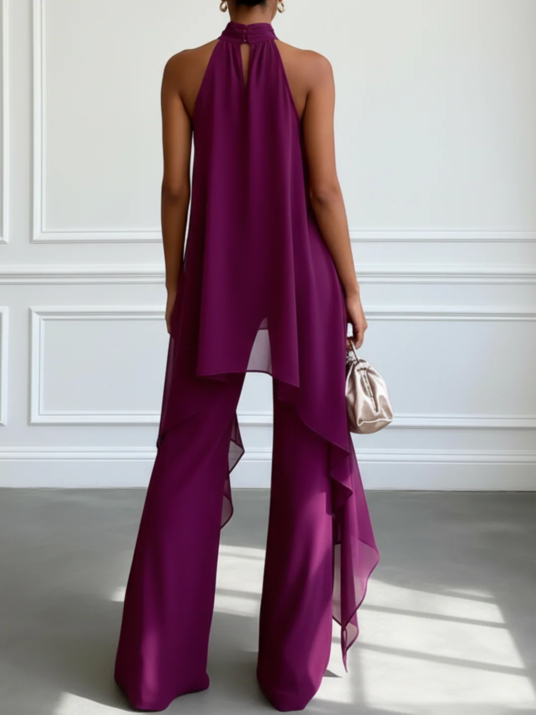 Victtoria - Elegante Top All'americana Con Pantaloni - Image 3