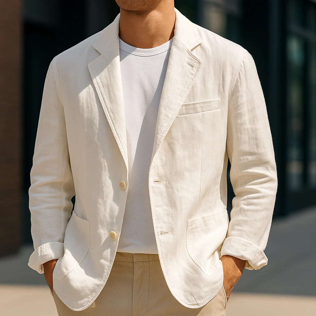 Wellham - Blazer Comodo In Lino - Image 5
