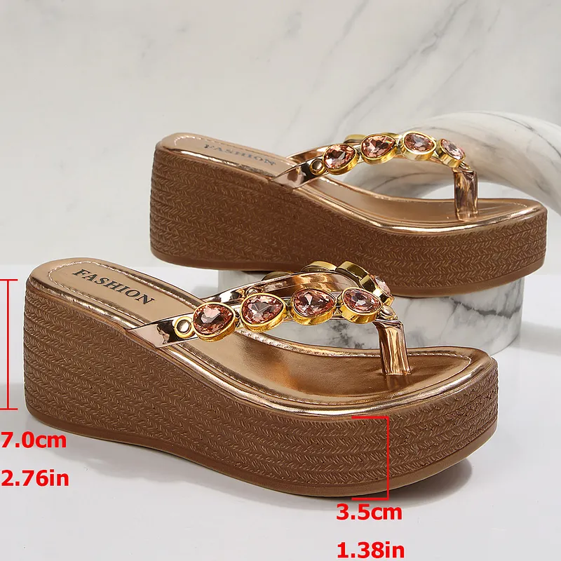Wietske - Sandali Con Zeppa e Strass - Image 7
