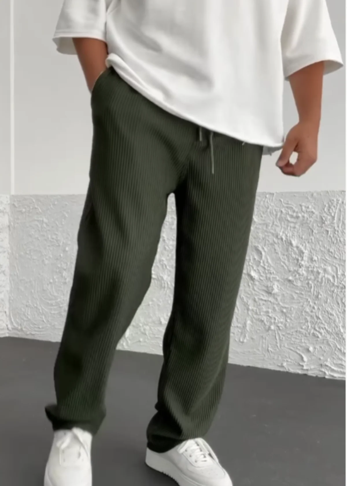 Wigand – Pantaloni In Spandex a Coste Comfort - Image 13