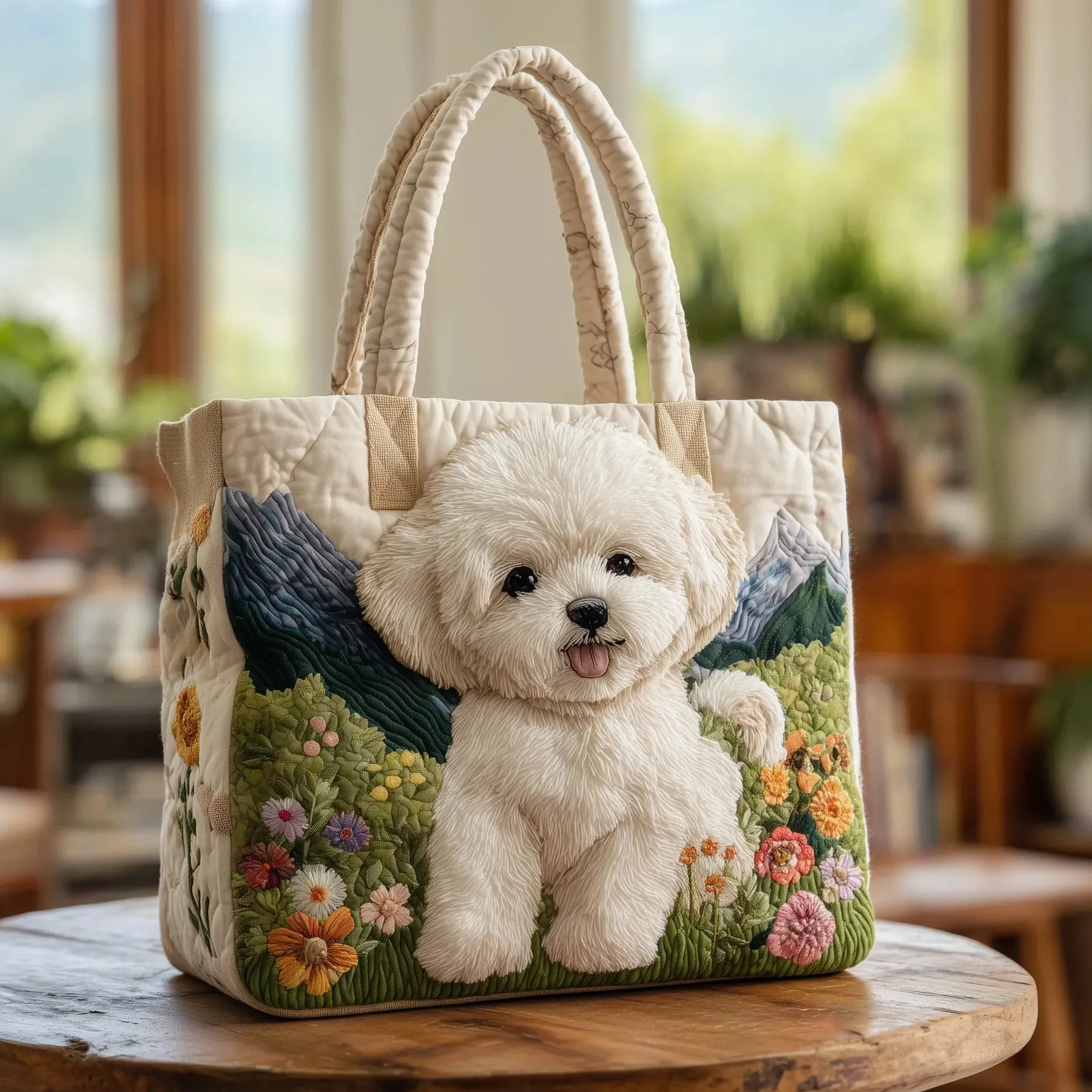 Wilairat - Borsa a Tracolla Trapuntata Con Grazioso Cucciolo