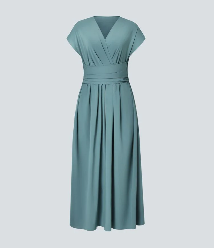 Wilhelmine - Elegante Abito Avvolgente a Vita Alta - Image 15