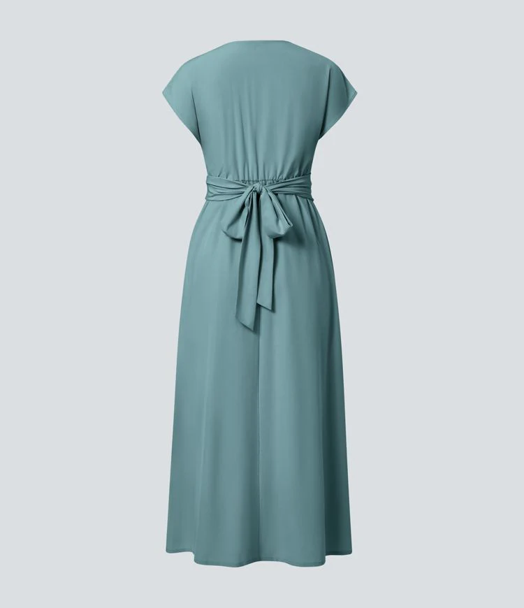Wilhelmine - Elegante Abito Avvolgente a Vita Alta - Image 16