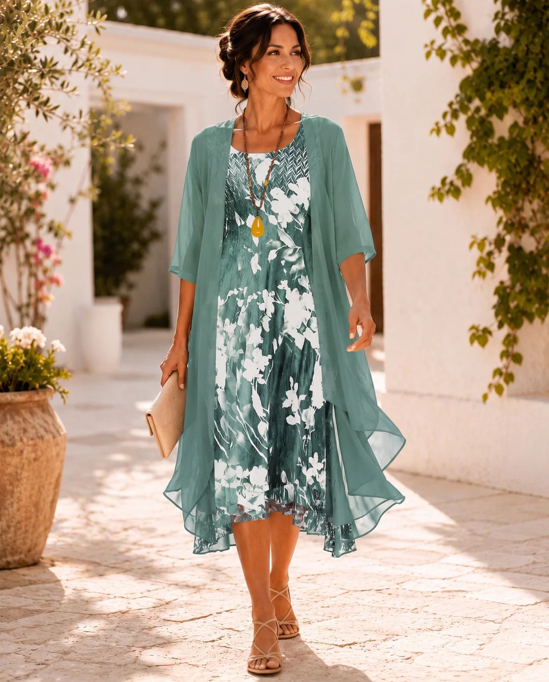 Willina - Abito Midi a Due Pezzi In Chiffon Cn Stampa Floreale - Image 2