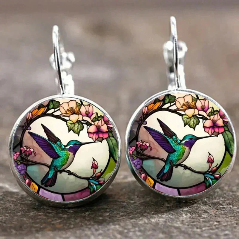 WingAura - Collana con Ciondolo a Cupola in Vetro a forma di Colibrì - Image 3