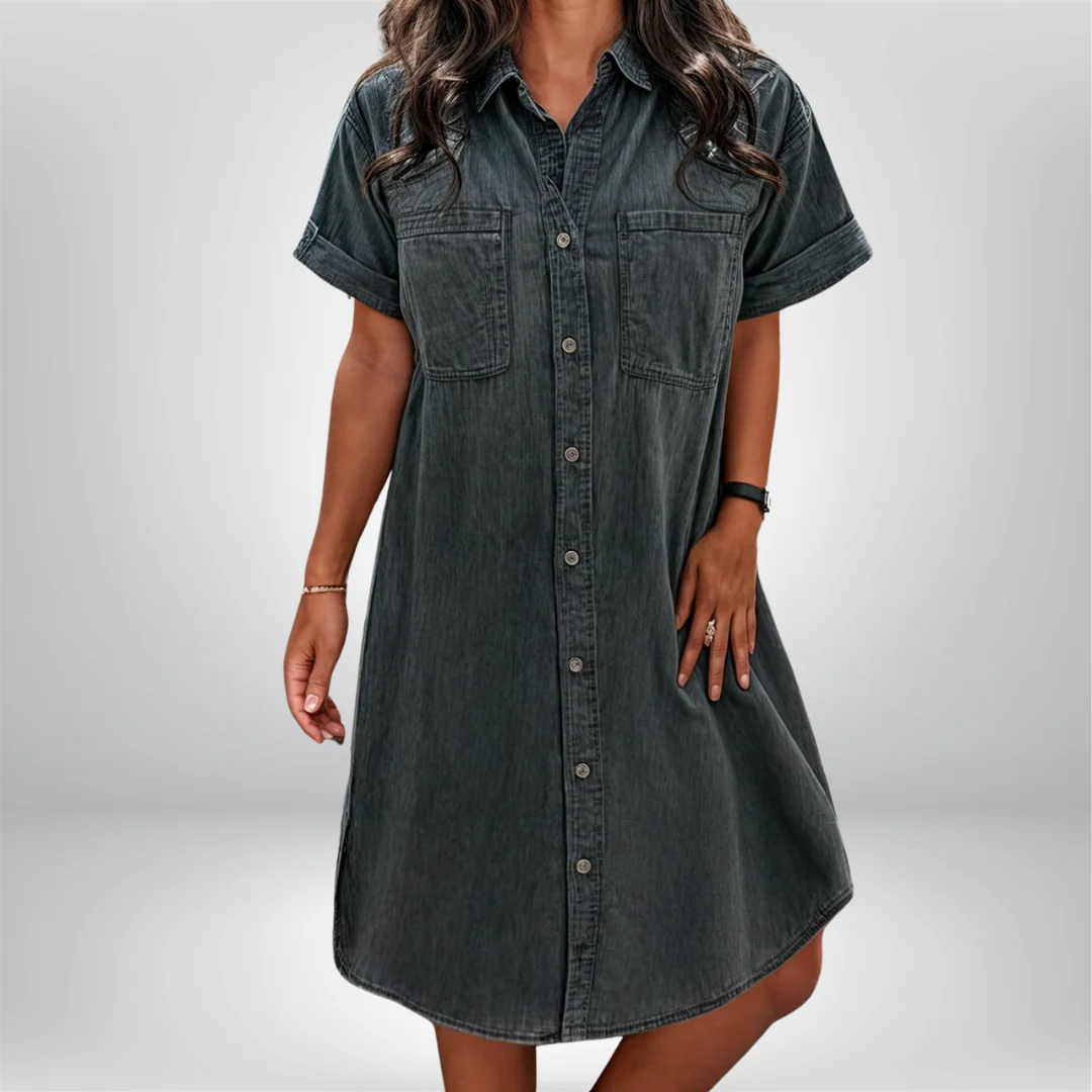 Wioletta - Abito Estivo in Morbido Denim - Image 2
