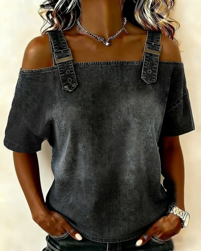 Yamara - Camicia in Denim Senza Maniche - Image 2