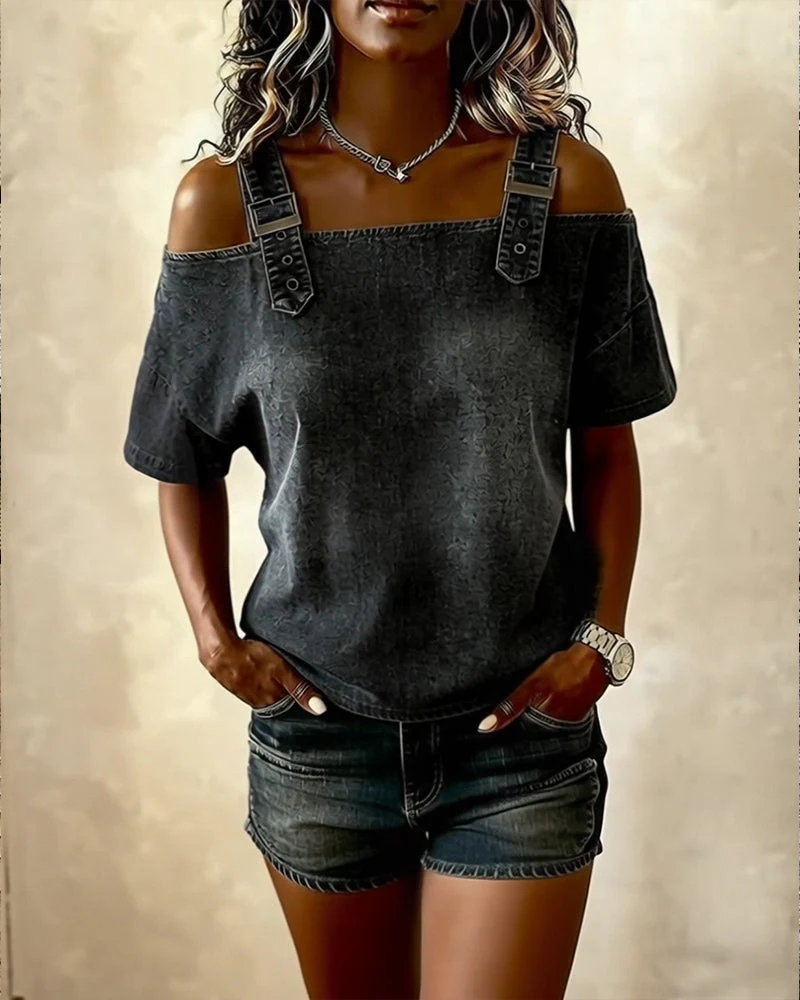 Yamara - Camicia in Denim Senza Maniche - Image 5